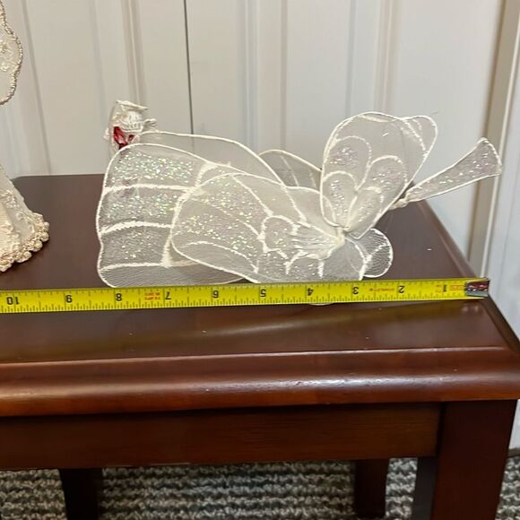 Crochet Lace Angel Holiday Ornament Decoration Set of 3 Bundle Vintage - Picture 7 of 8